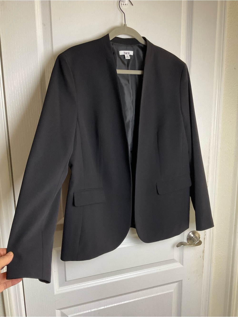 Bar III Black Open Front Blazer Women’s XL Career Office Jacket - Picture 2 of 10